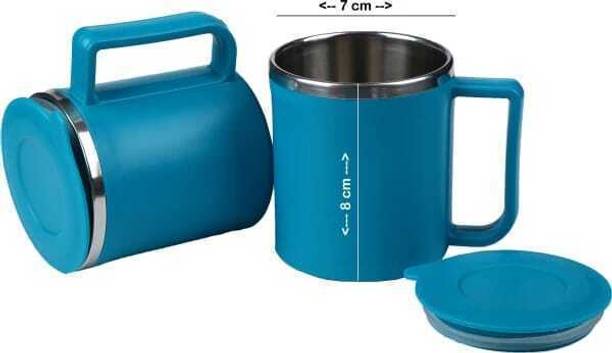 अवरंशिया Tea ,Coffee & Stainless Steel, Steel Cup with Lid combo स्टेनलेस स्टील मग
