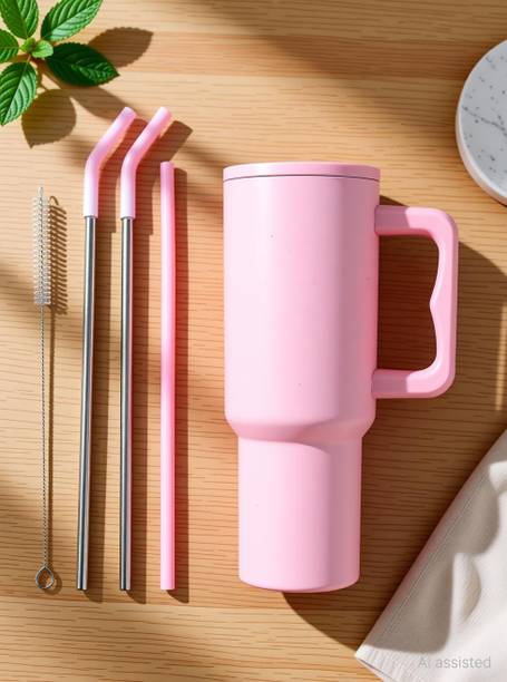 HARAWEE Stainless Steel Tumbler with Straw And Handle Stainless Steel Tumbler Stainless Steel Tumbler
