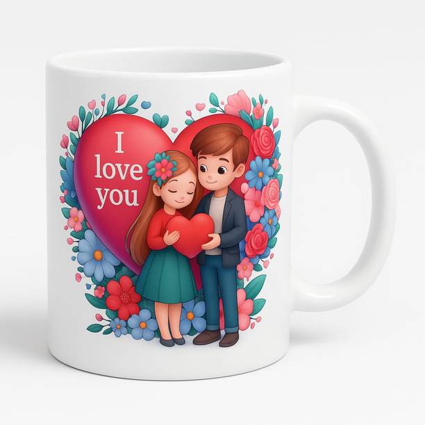 SHHREEJI PERSONALIZED WHITE COFFE MUG LOVE Ceramic Coffee Mug