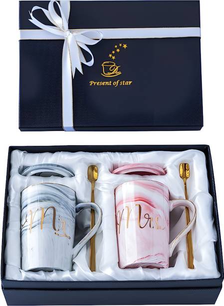 anjaneya enterprise Coffee With Lid & Spoon For Anniversary Wedding Engagement Valentine Gifts Ceramic Coffee Mug