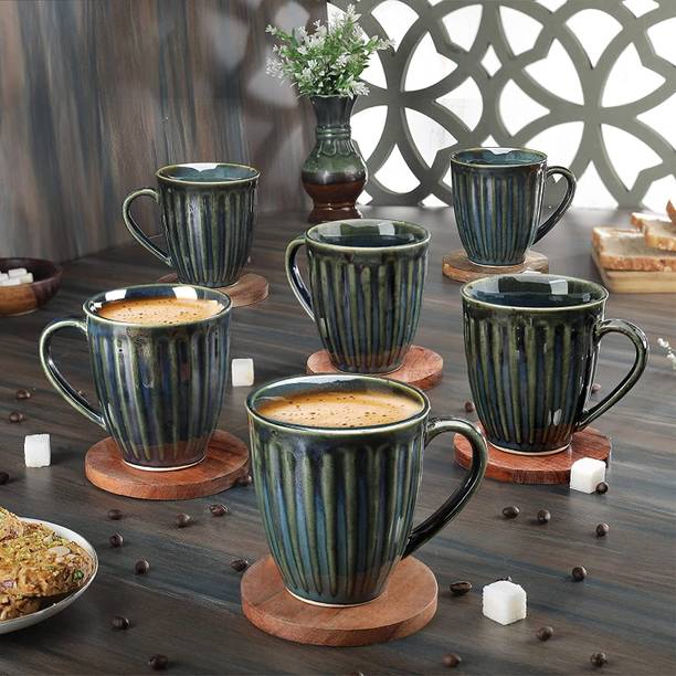 Indulge Homes Ceramic Coffee Serving Sea Green Matte Finish Coffee Tea Cup Ceramic Coffee Mug
