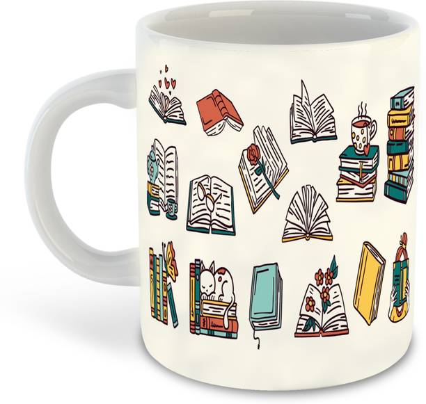 whats your kick I Love Reading Book Reading Printed White Coffee - D31 Ceramic Coffee Mug