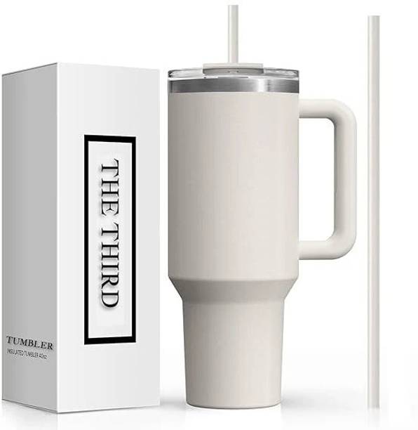 SEDOKA THE THIRD TUMBLER 1200 ML BOTTLE (PACK OF 1,) WHITE STEEL) Stainless Steel Tumbler