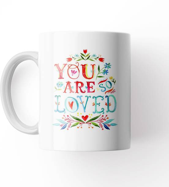 Beautum Typography Designed White Model No:BBTQWE15217 Ceramic Coffee Mug
