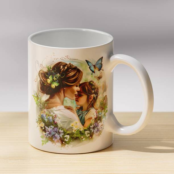 Fifth Creations I Love You Mom Printed 350ml Ceramic Coffee & Tea | Best Mother's Day Gift Ceramic Coffee Mug