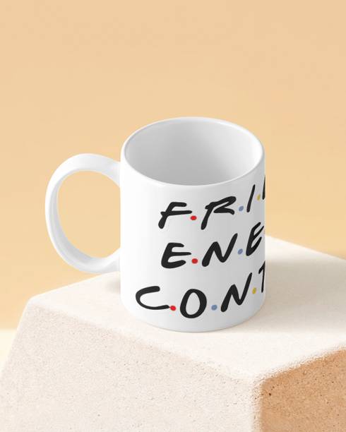 TwoNine Friends - Enemies - Contacts Full White Printed Ceramic Coffee Mug