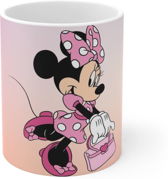 Growkaart Cute Pink Cartoon Character Gift for Kids Lovers Tea Coffee,BT MUG-0412 Ceramic Coffee Mug