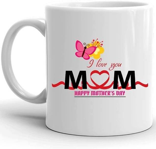 Manorath "I love you MoM" Happy Mother Day Printed Ceramic Coffee mug Ceramic Coffee Mug