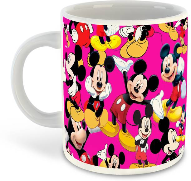 whats your kick Mickey Mouse Printed White Coffee - D14 Ceramic Coffee Mug