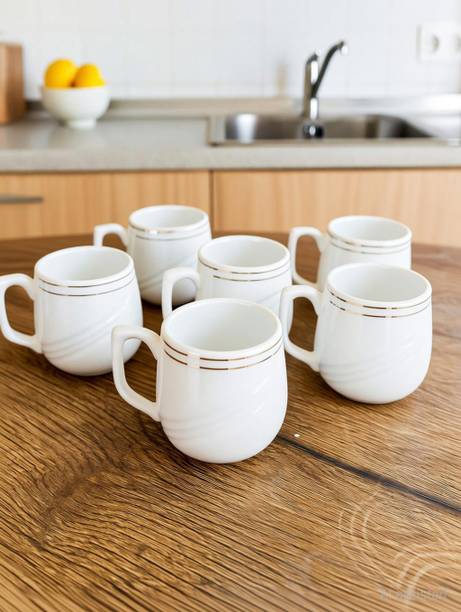 shailzz's Pack of 6 Bone China Tea Cups Set of 6 | Coffee Mugs for Home Office, perfect for gifting