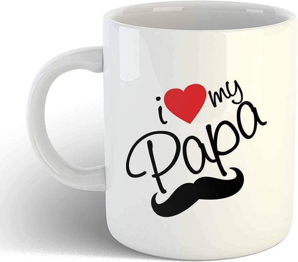 PASHUPATASTRA I Love My Papa , Papa Birthday Gift , Father's Day Gift With Glossy Finish with Vibrant Print Ceramic Coffee Mug