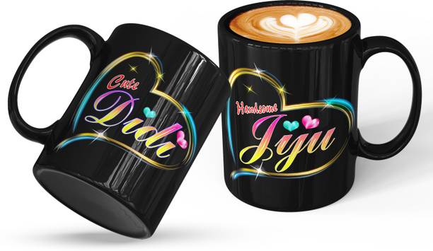 gift mafia DIDI JIJUs, Couple Cup, Black Coffee, RSK0052 Ceramic Coffee Mug