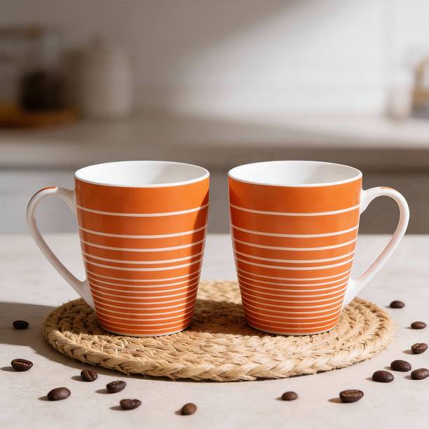 UPC Set of 2 Premium Milk mug Printed Design Made of Ceramic, Bone China Coffee Mug