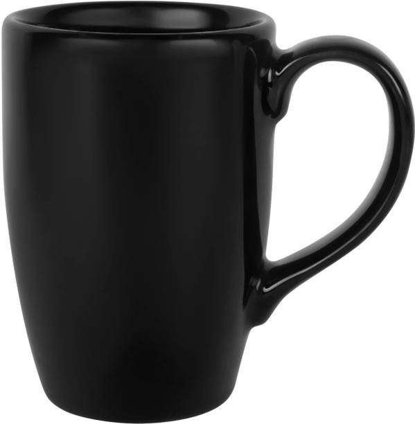 Ariane Glossy Non Stack 30CL Full Black (Pack of 1) Porcelain Coffee Mug