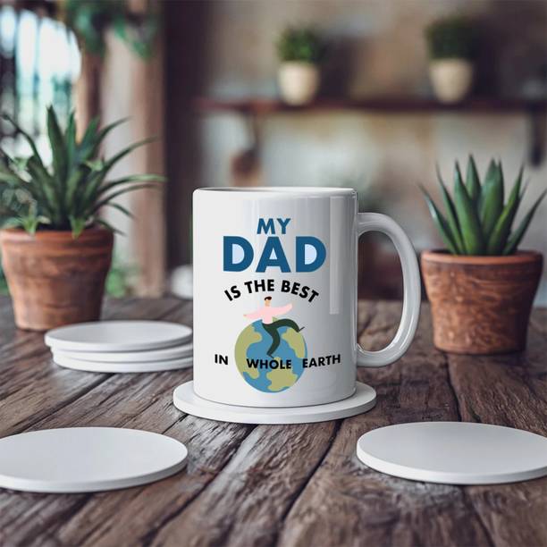 Vihaan Fashions My Dad is Best Design Ceramic Coffee Mug