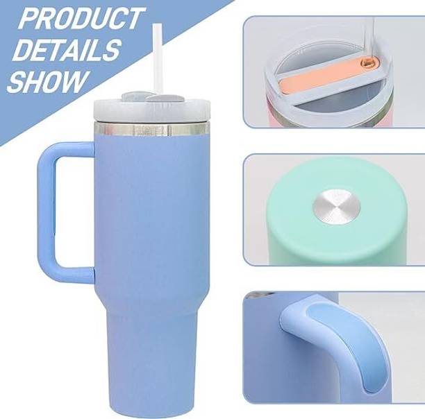 TRK IMPEX Tumbler 1200ml Travel, Portable Vacuum Cup with Handle, Large Capacity Cup Stainless Steel Tumbler