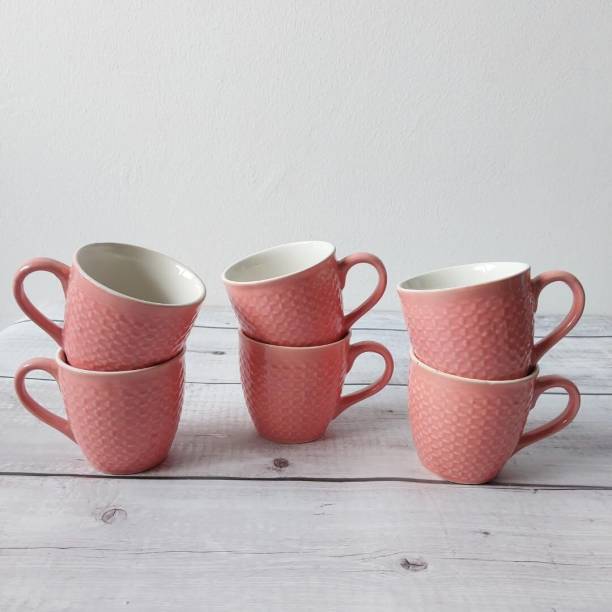 Cheeni Maati Size - 7cm Microwave & Dishwasher Safe Premium For Tea Bowl Stylish Chai Pink Ceramic Coffee Mug
