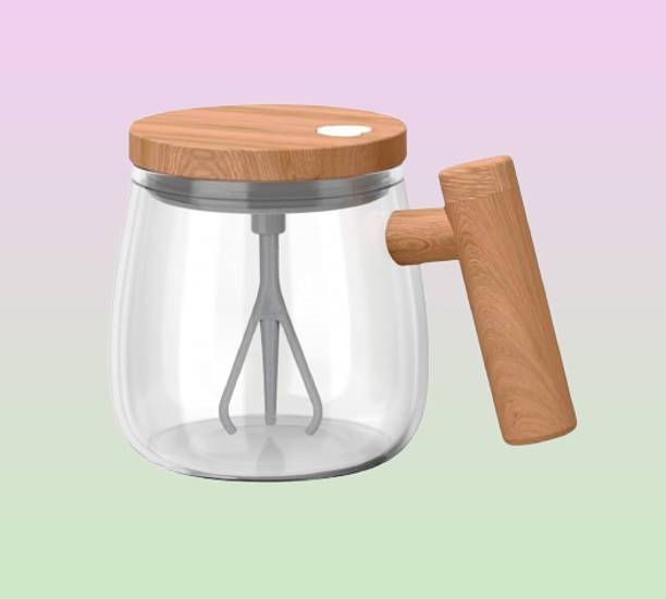 juggaris Smart Stir Chai Cup – Instant Blend Glass Coffee Mug