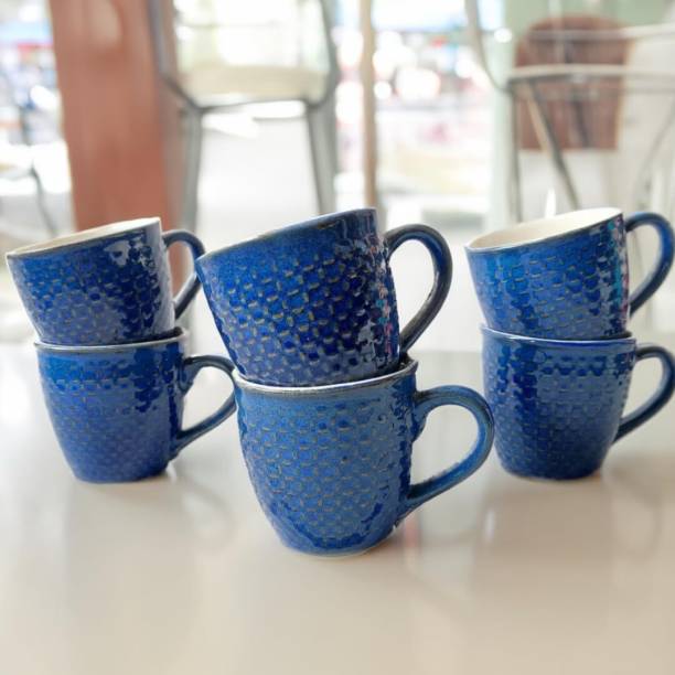 Cheeni Maati Size - 7cm Microwave & Dishwasher Safe Luxury For Tea Bowl Stylish Chai Blue Ceramic Coffee Mug