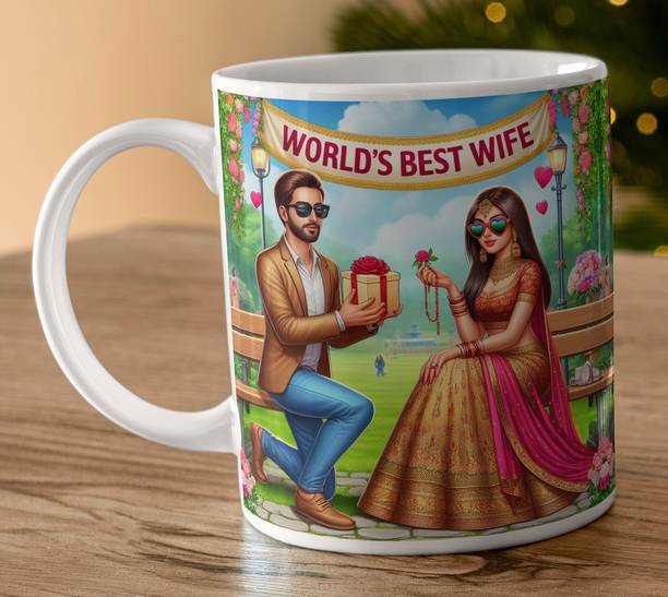BALESARA My Dear Wife I Love You Gift for Wifey, Best Wife in the World Wife04 Ceramic Coffee Mug