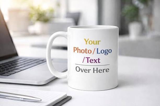 PrintCraft Pro Custom Photo, Text & Logo Both Side Printed Coffee Ceramic Coffee Mug