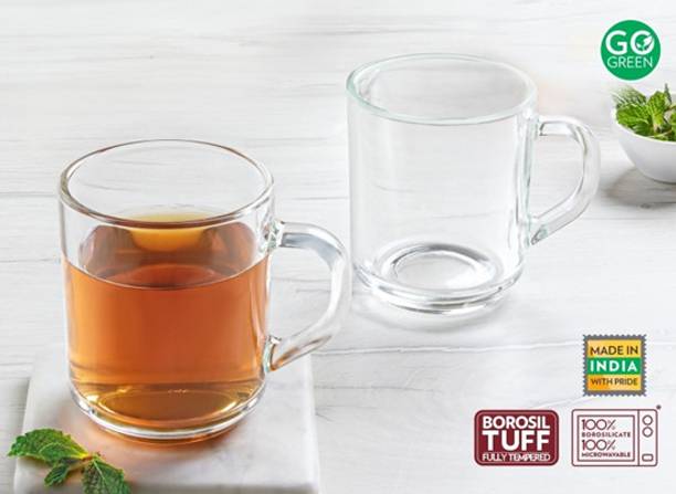 BOROSIL Latte Glass Coffee Mug