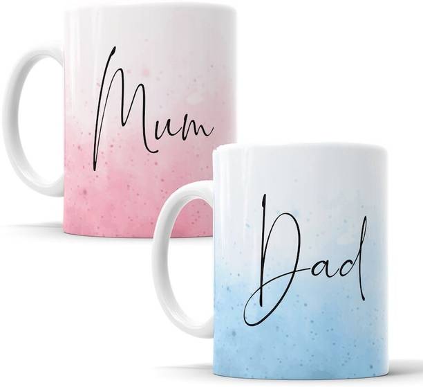 V Kraft Best mom dad Ever Unique dad mom Quote Printed Stylish Coffee /170 Ceramic Coffee Mug