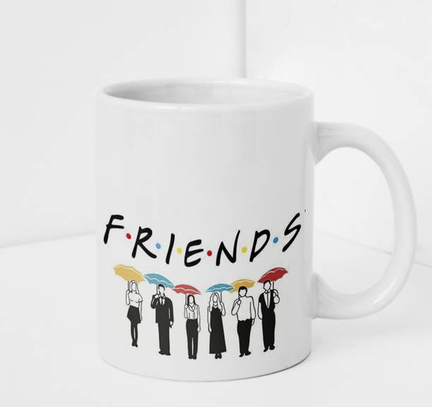 ECFAK All Time Favourite FRIENDS Printed White Ceramic Coffee Mug