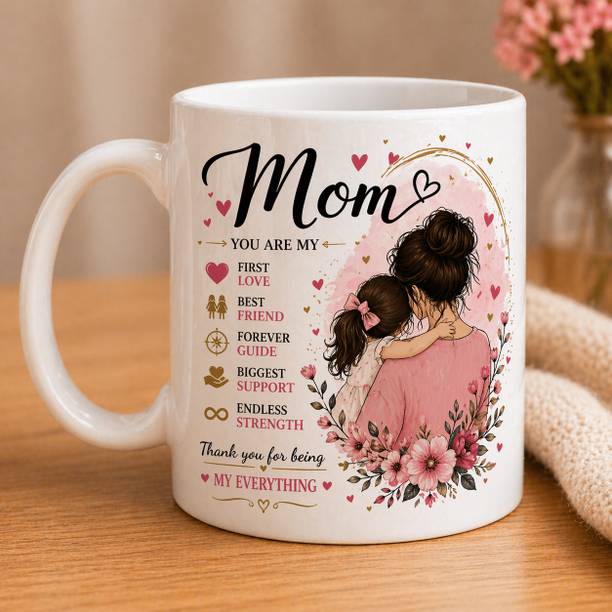 Yashukraft | First Love Best Friend Support | Mom Daughter Gift Ceramic Coffee Mug
