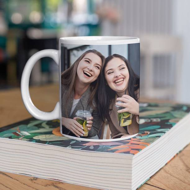 PIXFLIK Personalized Ceramic with Photo and Text Print | Ceramic (330 ml) Ceramic Coffee Mug