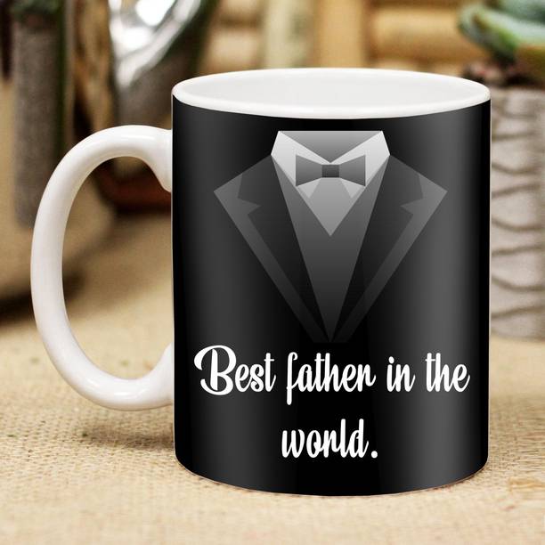 GIFTGROOVE Best Dad Suit Design | Ideal Gift for Men, Birthday & Father's Day Ceramic Coffee Mug