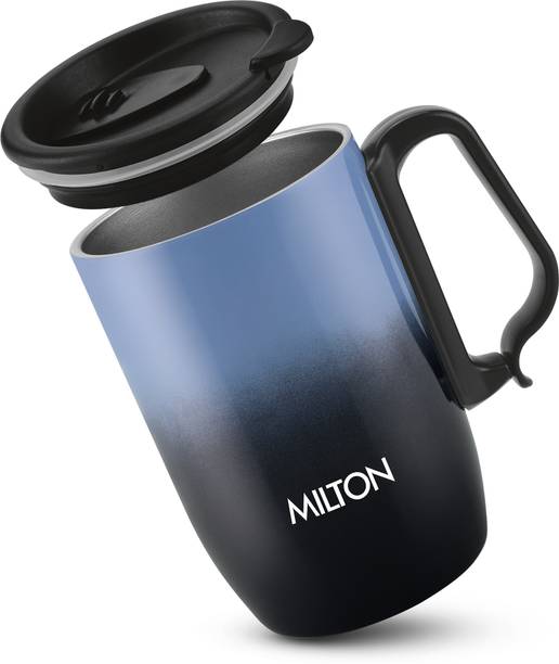 मिल्टन Horizon Coffee 350 Double Walled with Lid & Handle, 350 ml, Hot & Cold स्टेनलेस स्टील मग