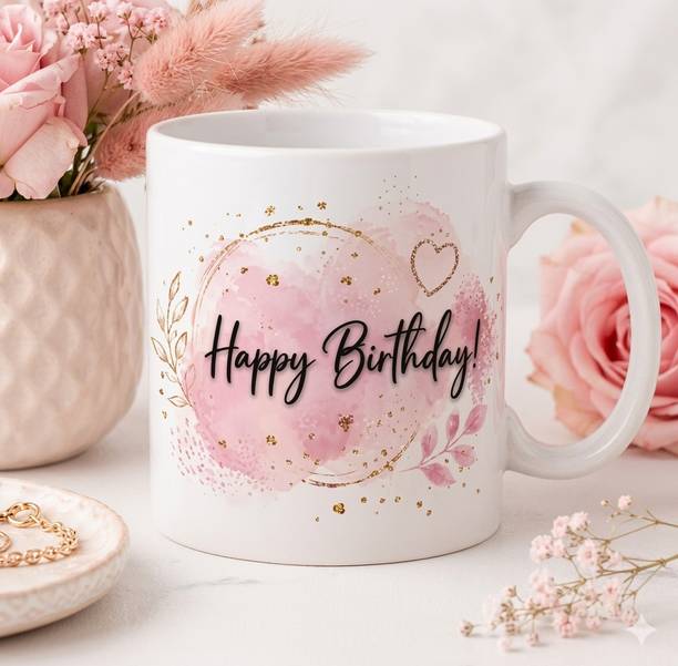 monmoto Beautiful Happy Birthday Ceramic Coffee Mug