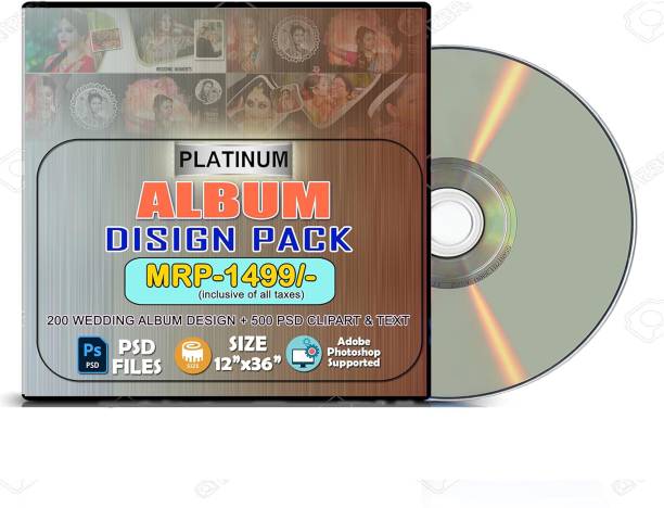 PULIKET 12x36 Size Psd Album Templates Dvd Set 200 Pieces Psd File With 500+ Free Psd Clipart & Text file VOL-3