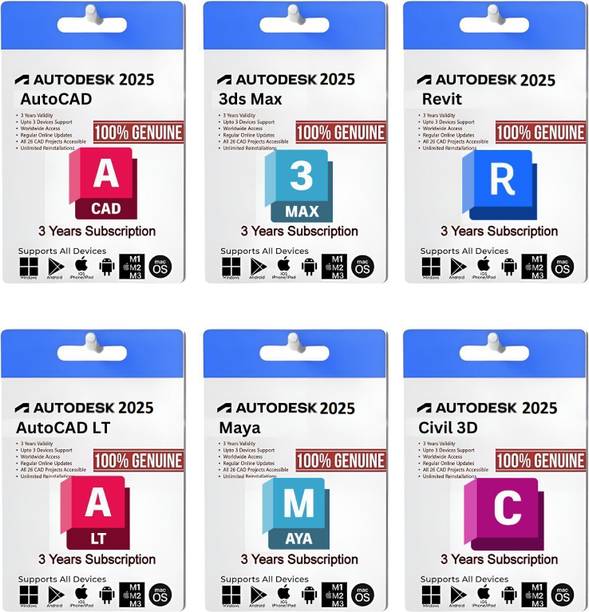 LIONWY AutoCAD + Revit + 3ds Max + LT + Civil 3D + Maya Software 3-Year NEW