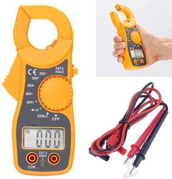 BALRAMA Portable LCD Digital Clamp Ampere AC DC Voltage Multi Meter Digital Multimeter