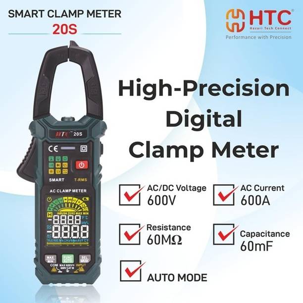 HTY HTC Instrument 20S 600A AC Smart Clamp Meter Digital Multimeter