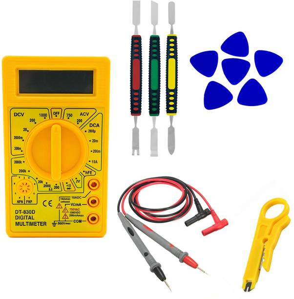 Crafts Haveli Multimeter & 3Pc Spudger Set & 6pc Mobile Opener, Wire & Mini Wire Stripper Digital Multimeter