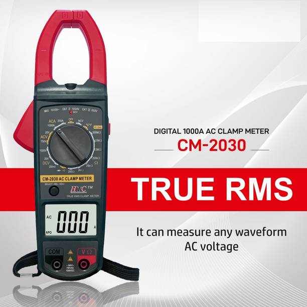 HTY HTC CM2030, Digital Ac Clamp Meter 1000A Tester Clip-On-Meter Digital Multimeter