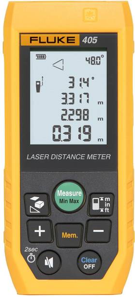 FLUKE 405 50mtr Digital Laser Distance Meter Tape with Free Carry Case LCD Battery Digital Multimeter
