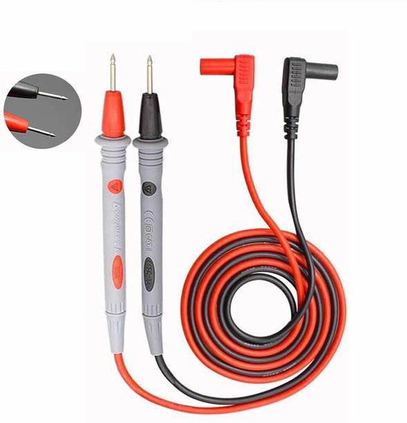 SYMFONIA 1000 Volt 20 Amp Universal Multimeter Lead Probes Plug Test Cable Wire Pen Thin Tip Needle for Multi Meter, Clamp Meter, Volt Meter, Electronic Work with Ultra Fine Imported High Quality Super Softer Anti freezing Silicon Probe for Digital Multimeter Digital Multimeter