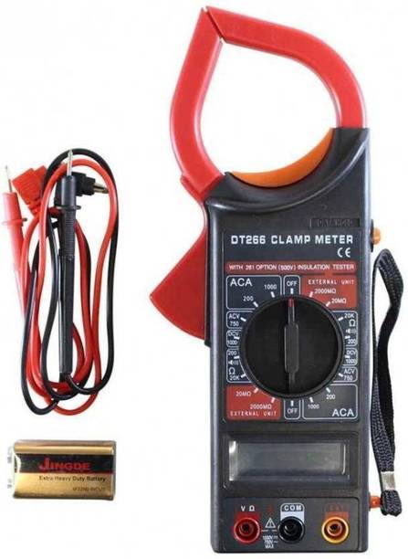 Sharum Crafts DT 266 Digital Clamp Multimeter with battery and carrying case Digital Multimeter