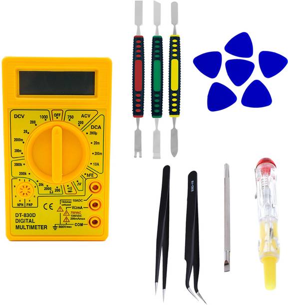 Crafts Haveli Multimeter & 3Pc Spudger Set & 6pc Mobile Opener, Anti Static Tweezer & Tester Digital Multimeter