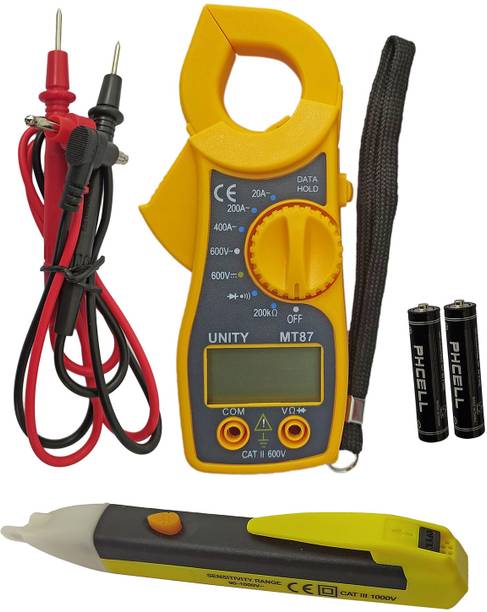 Inditrust Mini Digital clamp meter with 1pc vt-46 Voltage Alert (Pack of 2) Digital Multimeter