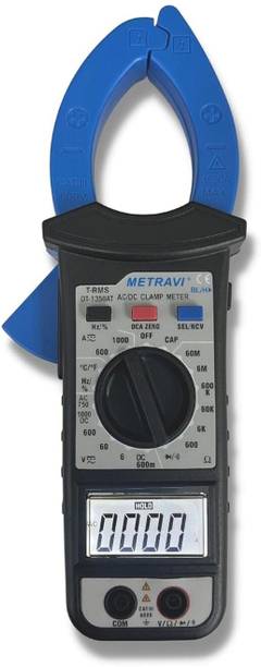 Metravi DT-1350AT Digital TRMS AC/DC Clamp Meter, 6000 Counts, Fully Protected Digital Multimeter