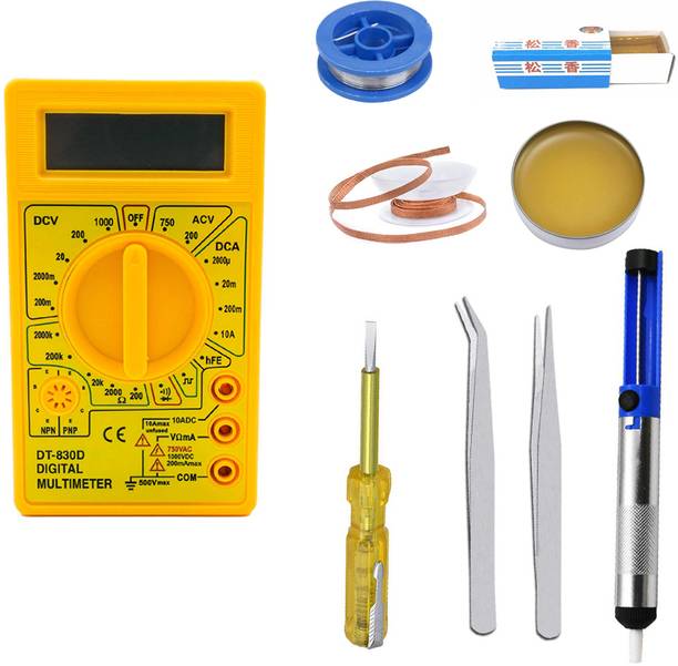 Crafts Haveli Multimeter & 4in1 Soldering Iron Tweezer 2Pc, Tester & Soldering Pump Digital Multimeter