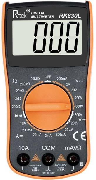 R-tek Digital Multimeter Voltmeter Smart Electrical Tester Measures Voltage (RK-830L) Digital Multimeter