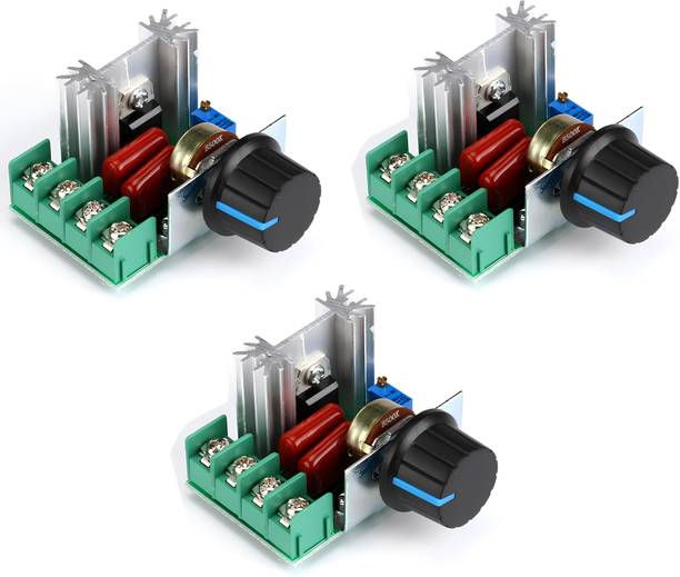 shockley 2000W SCR Triac AC 50-220V Voltag Regulator Speed Controller Light Dimmer (3 Pc) Multipurpose Controller