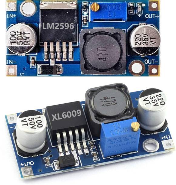 shockley LM2596 & XL6009 DC Buck Boost Converter Module COMBO (1 Pc LM2596) (1 Pc XL6009) Multipurpose Controller