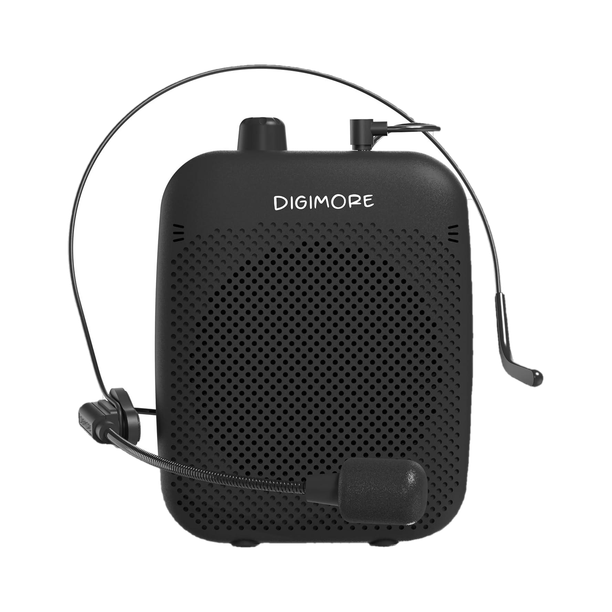 Digimore D-1200 10W Portable Voice Amplifier | Wired Head Mic | 10Hrs Backup for Teachers Speaker Cabinets